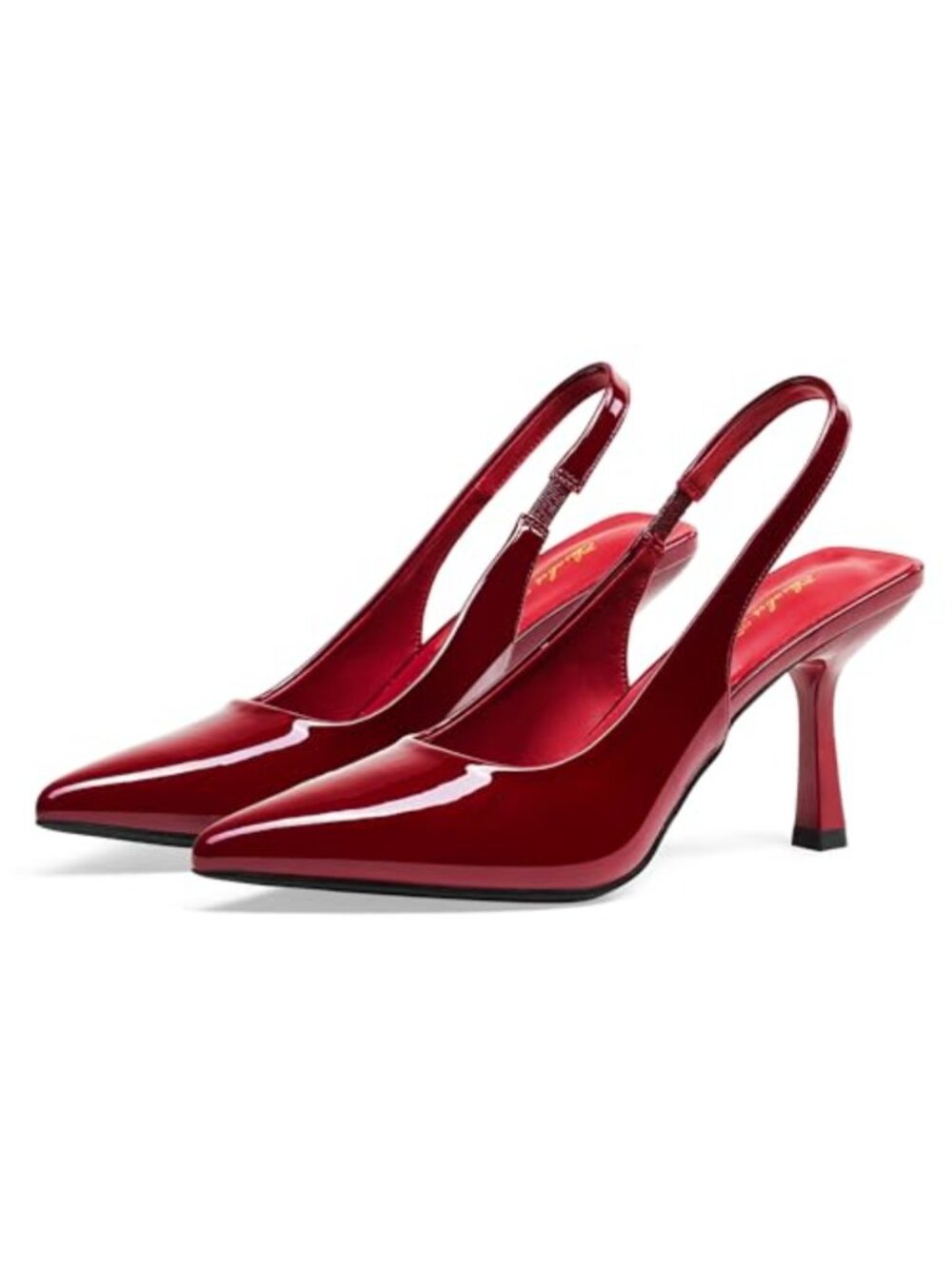 Satin Slingback Stiletto Heels for Women - Pointed Toe Pumps, Comfort